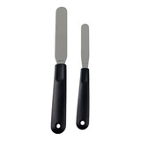 Kit C 2 Espátula Reta Para Confeiteiro Aço Inox Profissional