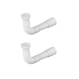 Kit C/2 Sifão Fere Instala Fácil Pvc Corrugado - Branco 1683