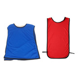 Kit C/20 Coletes Infantil Futebol Treino Jogo Azul+vermelho