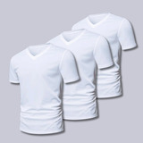 Kit C/3 Camisetas Gola V Masculina