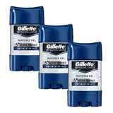 Kit C/3 Desodorante Gillette Clear Gel Antibacterial 82g
