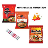 Kit C/3 Lamens Coreanos (shin-kimchi-neoguri Seafood&spicy)