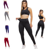 Kit C/3 Leggin Roupa De Beach Tennis Crossfit Calça Suplex
