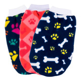 Kit C/3 Roupinhas Soft Inverno Para Cachorro Nº04 Atacado