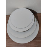 Kit C/30 Cakeboard P/ Bolo 30cm 3mm Mdf Redondo Liso