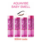 Kit C 4: Colônia Avon Aquavibe Refrescante Baby Smell 300ml