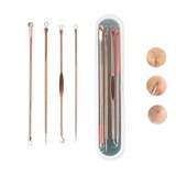 Kit C/4 Extrator Cureta Tira Acne Cravos E Espinha Limpeza 