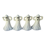 Kit C/4 Fantasma Plástico Decoração Halloween Grande