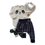 Kit C/4 Pçs Infantil Bebê Body + Saruel + Babador + Meia 3d