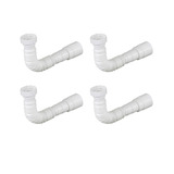 Kit C/4 Sifão Fere Instala Fácil Pvc Corrugado - Branco 1683