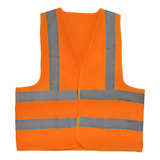 Kit C/5 Colete Refletivo Laranja Fluorescente Com Velcro