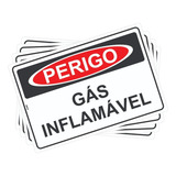 Kit C\5 Placas Aviso Perigo Gás Glp Industrial Botijão Ps 