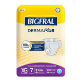 Kit C/5 Pt Fralda Bigfral Plus P M G Xg Adulto Geriátrica