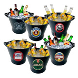 Kit C/6 Balde De Gelo Personalizado 8 Litros Para Cerveja