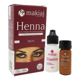 Kit C/6 Uni Henna Makiaj Sobrancelhas Preto Atacado Revenda