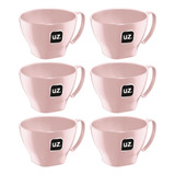 Kit C/6 Unid Cumbuca Com Alça 500ml Rosa Uz
