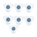 Kit C/7 Tela Para Mictório Com Pedra Fragrância De Limão
