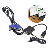 Kit Cabo Adaptador Hdmi Vga Tv