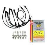 Kit Cabo E Jogo Vela Ignição Ngk Opala 6 Cilindros Gasolina