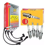 Kit Cabo + Velas Ngk Ka/fiesta/courier/escort/focus 1.0 1.6