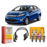 Kit Cabos E Velas Ford New Fiesta Mexicano 1.5 1.6 - Ngk