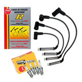 Kit Cabos Ford + Velas Ngk Fiesta 1.0 8v 99 Á 07/06 Original