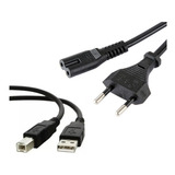 Kit Cabos P/ Impressora Epson - L355 E L375 - Energia + Usb