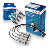 Kit Cabos Velas Bosch Fox Gol G4 G5 Voyage 1.0 1.6 8v Flex