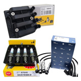 Kit Cabos Velas E Bobina De Ignição Fox Gol 1.0 8v Totalflex