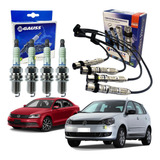 Kit Cabos Velas Volkswagen Bora Golf Jetta Polo 2.0 8v Flex