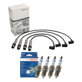 Kit Cabos + Velas Vw Fox Gol G4 G5 Voyage 1.0 1.6 8v Flex