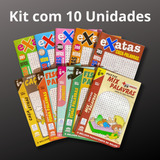 Kit Caça-palavras Com 10 Revistas Nível