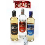 Kit Cachaça Cabaré 700ml - Pega Fogo Cabaré + Copo Shot 