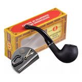 Kit Cachimbo Preto Baquelita Piteira Relíquia Colecionador