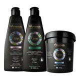 Kit Cachos Arvensis Shampoo+condicionador+mascara Ond. 450g