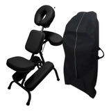 Kit Cadeira Quick Massage Legno Dobrável Shiatsu Black Bolsa