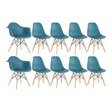 Kit Cadeiras Jantar Eames Eiffel Wood 2 Daw E 8 Dsw Cores Cor Da Estrutura Da Cadeira Turquesa