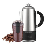 Kit Cafeteira 220v Italiana Caf120 E Moedor Mdr302 Cadence