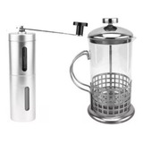 Kit Cafeteira Francesa Prensa + Moedor De Grão De Café 800ml
