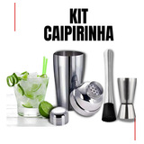Kit Caipirinha Profissional Coqueteleira 750 Ml - Inox