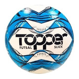 Kit Caixa 6 Bolas Futsal Oficial Topper Slick + Bomba De Ar 