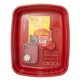 Kit Caixa De Areia Para Gatos Bandeja Comedouro E Pá Pet