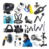 Kit Caixa Estanque Hero 5 6 7 Black Gopro Dome Bastão 3 Way