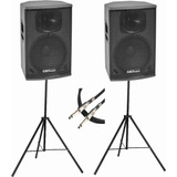 Kit Caixa Som Unic Audthec Vmx600 12 Ativa passiva tripé cab