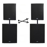 Kit Caixas Mark Audio Caixa E Sub Ativos + Suporte