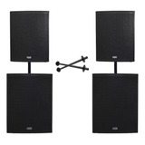 Kit Caixas Mark Audio Caixa E Sub Ativos + Suporte