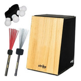 Kit Cajon Fsa Inclinado Eletroacústico Strike Sk2000 Natural