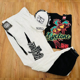 Kit Calça De Veludo Cyclone White, Camiseta E Boné