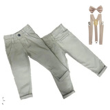 Kit Calça Infantil E Gravata Com Suspensório Menino Envio Já