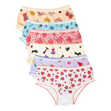 Kit Calcinha 6 Peças Infantil Algodão Sortidas 
